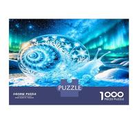 Ice Snail Aurora 1000 Pieces Jigsaw Puzzle Frosty Arctic Premium Jigsaw Puzzle Extra-Thick Cardboard Jigsaw Puzzle Collector Mind Relaxation Office Break Travel 52x38cm/1000pcs