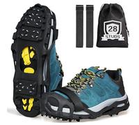 Ice Snow Grips Crampon,Ice Cleats for Shoes and Boots Non-Slip 28 Studs Ice Grippers Shoe Spikes Snow Traction Cleats Crampons for Winter Outdoor Walking on Ice and Snow