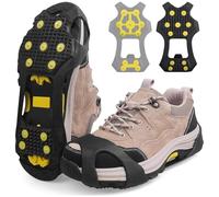 Ice Snow Grips Ice Cleats for Shoes and Boots Traction Cleats Anti Slip Winter Ice Grippers 11 Studs Crampons Slip-on Stretch Footwear for Men Women Outdoor Hiking Ice Fishing(X-Large)