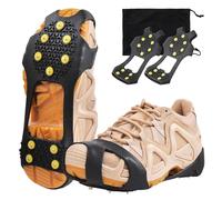 Ice Snow Grips Traction Cleats Ice Cleat Snow Grippers Non-Slip Over Shoe Rubber Spikes Crampons Anti Slip Durable Crampons Slip-on Stretch Footwear for Men and Women(XL)