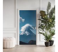 Ice Snow Polar Region Door Stickers Waterproof Peel and Stick Door Mural, Snow Mountain 3D Door Stickers Self Adhesive Wall Sticker, Iceberg Murals Vinyl Wallpaper Home Decor 75x200 cm