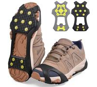 Ice Snow Traction Cleats Crampon, 11-Studs Walk Traction Cleats Crampons for Walking on Snow and Ice Shoes and Boots Slip-on Stretch Footwear for Men Women