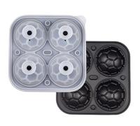 Ice Sphere Mold - Soccer Shape Silicone | Cold Block Maker Tray and Round Freezer Tool for Cocktails Party Drinks Coffee Juice Beverage Refrigerator Kitchen Home Restaurant Sports Pub Bar