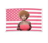 Ice Spice Flag Tapestry, Pink Ice Spice Poster American Flag 3x5 Ft, Funny Party Decoration For Bedroom, Living Room, Dormitory Wall Hanging
