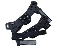 Ice Spikes For Shoes - 7 Adjustable Spikes Crampons, Anti-Slip Ice Traction | Reflective Stripes Enhance Visibility, Durable Design Suitable For Outdoor Work Winter Commuting Hiking Fishing Walking