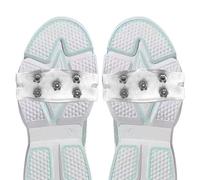 Ice Spikes for Shoes - Portable 5-Tooth Winter Hiking Spikes | Shoes & Boots Traction Cleats | for Hiking Fishing Mountaineering Climbing Backpacking