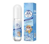 Ice Spray - 100ml Cooling Spray | Refreshing Sprây for Summer Relaxation and Clothing, Cooling Body Mist with Mint Against Heat for Outdoor Sports and Travel, 1-Pack Blue White Design