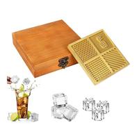 Ice Stamps for Cocktails, Ice Stamps Tray,Ice Mold Plate - Fancy Ice Block Maker Design Tray, Cocktails Bartender Accessories Whiskey