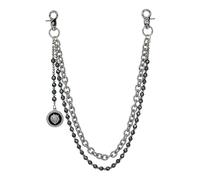 ICE STAR Men’s Hip-Hop Style Pant Chains - Stylish Jeans Chain with Large Hook for Streetwear Outfits, 24, Metal, No Gemstone