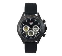 ICE STAR Men’s Sport Chronograph Watch - 42mm Analog Quartz Timepiece with Multi-Dial Face, Date Display & Silicone Band - Casual Wristwatch for Everyday Wear, Gift Ready, Black, mens-standard