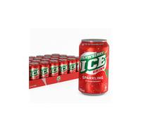 Ice Strawberry Sparkling Drink 24 Pack 330ml Cans Refreshing Fizzy Beverage