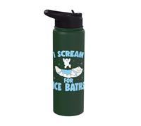 Ice Swimming I Scream for ice Baths Polar Baths Stainless Steel Insulated Water Bottle