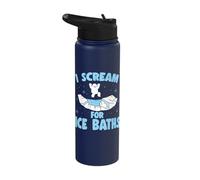 Ice Swimming I Scream for ice Baths Polar Baths Stainless Steel Insulated Water Bottle