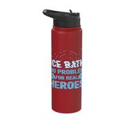 Ice Swimming No Problem Real Heroes Polar Baths Stainless Steel Insulated Water Bottle