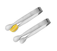 Ice Tongs- 2 Pieces Serving Ice And Sugar Cubes Appetizers | 11 x 1.2 cm Stainless Steel Bar Grabbing Tools | Appetizer Serving Tongs - For Marshmallows Home Bartender Tea Drinker Coffee Baker Buffet