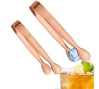 Ice Tongs - 2 Pieces Stainless Steel Tool For Grabbing Sugar - Tongs for Party and Appetizers - For Jelly Marshmallows Bartender Restaurant Hotel Club Dining Table