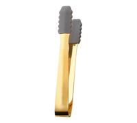 Ice Tongs - Stainless Steel Kitchen Dessert Tongs, Silicone Grip Design | Non-Slip Mini Sugar Cube Tong with Food-Grade Tips for Ice Bucket, Cubes, Pastries, Bar, Cooking, and Tea Party