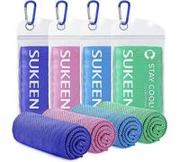 Cooling Towel, Cooling Towels 4 pack, Stay Cool Ice Towel, Cooling Towels for Neck, Cold Towel, Gym Towel Men Women (4pcs, Royal Blue/Lavender Purple/Blue/Dark Green)