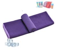 Ice Towel Cooling Towel, Cooling Towel In Bottle, Absorbent Quick-Drying Gym Cooling Towels, Cooling Bottle Cold Sweat Towel, Reusable Soft Absorbent Cooling Portable (Purple,30 * 100cm)
