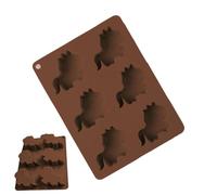Ice Tray - 6 Cavities in Silicone Fun and Easy Release, Ice Tray in the Shape of Coffee Animals | Suitable for Home Bar Restaurant Parties Summer Drinks Cocktail
