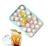 Ice Tray Mould | 25 Cavities Reusable Stackable with Removable Lid - Ice Ball for Freezer, for Cooling Whiskey Bourbon Wine in Camping Travel Home Restaurant Picnics