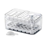 Ice Tray - Press Design Freezer Maker Mold, Square Ice Tray with Lid, Easy Release Cube Moulds | for Home Kitchen Party Family Gathering Restaurant Picnic Camping Freezers, Whiskey, Cocktail