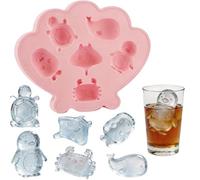 Ice Tray Shell Silicone Ic e Trays with Cute Marine Life Shapes Cubes,Fun Ice 3D Cute Turtle/Penguin/Crab/Dolphin