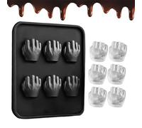 Ice Tray Silicone - 3D 6-Cavity Cold Wine Making Supplies,Freezer Ice Maker - for Home Bar Office Apartment Party Summer Picnic Bartenders Entertainers Cocktail Drinks Wine Juice