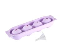Ice Tray Silicone, 4-Cavity Easy Demolding Design, 24.5x5.5cm, s Mold, I-ce Ball Maker, Simplified Cleaning Process, for Cocktails, Whiskey, and Beverage At Home, Offices, and Party Settings