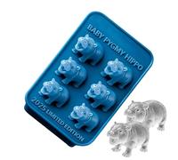 Ice Tray - Silicone Hippo Ice Tray with 6 Cavities, Playful Beverage Accessory, Easy to Fill Mould | Versatile Container for G Machine