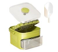 Ice Tray With Bin, Press Type Silicone Mold, Easy Release Ice Mould, 15x10.5x15cm Freezer Accessory, Beverage Cooling Tool, Suitable for Camping Party Home Apartment Dormitory Kitchen Coffee Cocktails