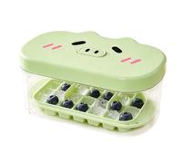 Ice Tray with Bin - Stackable 24 Cavity Mold 19.8x12.6x8.8cm, ABS Freezer Container | Lid Storage Organizer, Efficient Ice Making Solution for Chilling Drinks Coffee Cocktail Whiskey Beverage Use