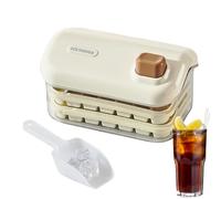 Ice Tray with Lid and Bin, Double Layer Ice Maker Mold for Freezer, Food-Grade Large Capacity Chilling Cube Making Tool for Beverage Whiskey Cocktails Vodka Tequila