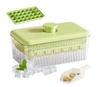 Ice Tray with Lid and Bin | Easy Release Ice Maker | Easy Release Cold Drink Making Tools for Beverage Fruit Juice Wine Whiskey Cocktail Home Bartenders Entertaining Hosts Camping