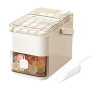 Ice Tray with Lid and Bin, Iced Beverage Making Tools, Square Ice Moulds, Easy Press to Release, Reusable Iced Cubes for Cocktails, Wine, Fruits, Kitchen Accessories