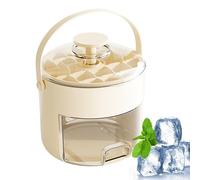 Ice Tray With Lid And Container - Freezer Ice Maker Mold With Carry Handle, Ice Trays For Freezer | Tools For Picnic,Camp