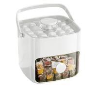 Ice Tray with Lid - Maker Bin with Handle for Chilling Cube,Press-Type Design Easy Release Ice Making Aid for Daily Life Kitchen Gathering Picnic Camping