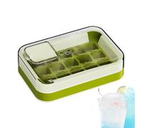 Ice Tray with Lid - Silicone Reusable Portable Leak Proof Container | Sealed Ice Bin - for Whiskey Water Coffee Cocktail Food Drinks Home Fridge
