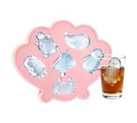 Ice Trays | 6 Compartments Easy Release Reusable Ice Mould Animals | for Whisky Cocktail Bourbon Wine Juice Milk Chocolate Kitchen Home Party