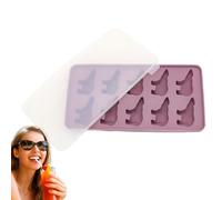 Ice Trays for Freezer,Cute Polar Bear 10 Cavity Silicone Ice Cubes Mold with Lid | Specialty Tools & Gadgets for Whiskey Coffee Cocktails Candy