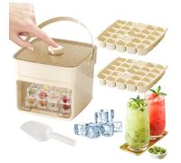 Ice Trays for Freezer - Double Layer Easy Release Reusable,