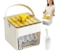 Ice Trays for Freezer, Ice Tray with Lid, Press to Release Large Capacity Food-Grade Cooling Blocks Maker for Wine Tea Milk Cocktail Coffee Whiskey Restaurant