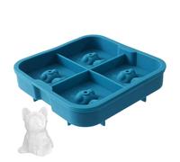 Ice Trays for Freezer, Silicone Animal Molds, 4-Cavity Drink Molds, Flexible Design, Non-Stick, Sturdy Build, Easy Clean, Multi-Purpose Use, Perfect for Kitchen, Party, Holiday, 15x15x3cm