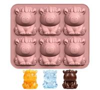 Ice Trays for Freezer - Silicone Capybara Easy Release,6-Cavity Funny Ice Cubes Molds - for Whiskey Coffee Cocktail Cold Drinks Beverages Family Gathering Outdoor Picnics Party