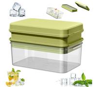Ice Trays for Freezer with Lid and Bin, 2026 Ice Cube Tray for Freezer with 2 Trays,Easy Release 64-Ice for Chilling Cocktails Whiskey