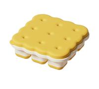 Ice Trays for Freezer with Lid - Cookie Shape Storage Mould,Reusable Soft Bottom Silicone Ice Storage Box | for Drinking Whiskey Coffee Milk Wine Chilling Fridge Bar Kitchen