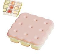 Ice Trays with Lids | Cookie Shape Storage Maker,Reusable Soft Bottom Silicone Ice Storage Box - for Cocktail Coffee Milk Beverage Drinking Wine Chilling Refrigerator Bar Kitchen