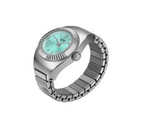 ICE-WATCH - Chouchou Silver Turquoise - Silver Ring Watch for Women with extendable Stainless Steel Bracelet - 025515 (15mm)