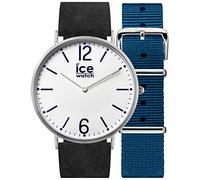 Ice-Watch - CITY Finsbury - Men's (Unisex) wristwatch with leather strap + extra nylon strap - 001370 (Medium)