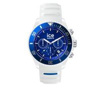 ICE-WATCH - ICE Chrono White Blue - Men's (Unisex) Wristwatch with Silicon Strap - Chrono - 021424 (Medium)